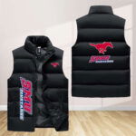 Smu Mustangs Sleeveless Puffer Jacket Custom For Fans Gifts Smu Mustangs Sleeveless Puffer Jacket Custom For Fans Gifts