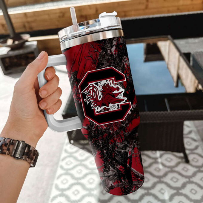 South Carolina Gamecocks NCAA Hunting Personalized Stanley Tumbler 40oz Gift for Fans