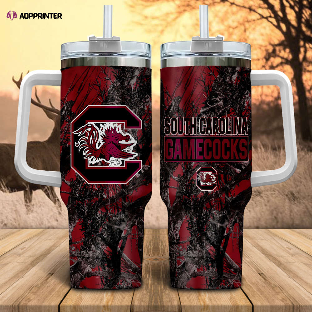 South Carolina Gamecocks NCAA Hunting Personalized Stanley Tumbler 40oz Gift for Fans South Carolina Gamecocks NCAA Hunting Personalized Stanley Tumbler 40oz Gift for Fans