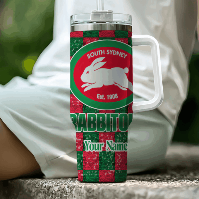 South Sydney Rabbitohs NRL Personalized Stanley Tumbler 40oz Gift for Fans