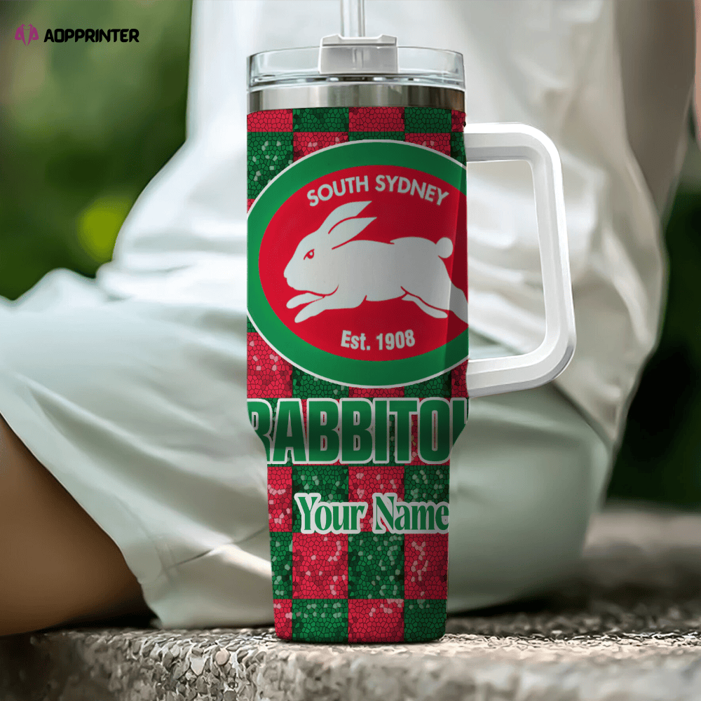 South Sydney Rabbitohs NRL Personalized Stanley Tumbler 40oz Gift for Fans South Sydney Rabbitohs NRL Personalized Stanley Tumbler 40oz Gift for Fans