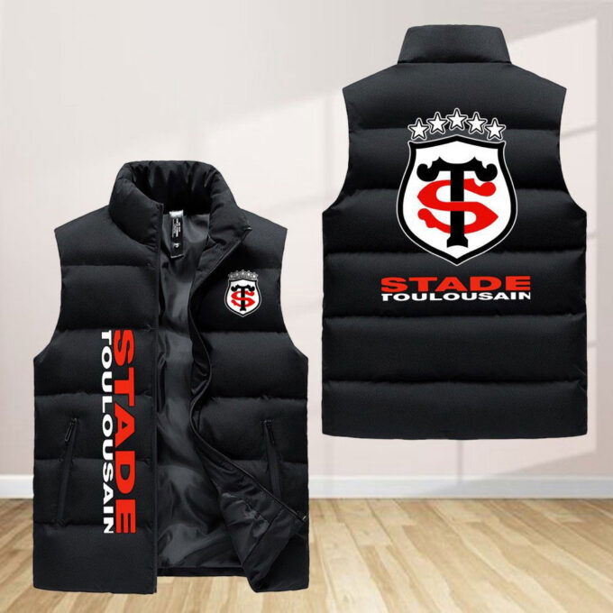 Stade Toulousain Sleeveless Puffer Jacket Custom For Fans Gifts
