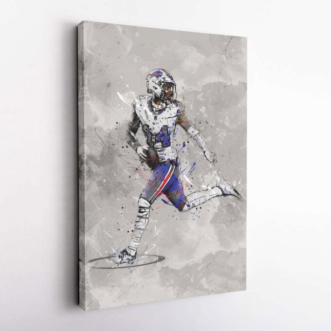 Stefon Diggs Poster Buffalo Bills NFL Canvas Wall Art Home Decor Framed Poster Man Cave Gift