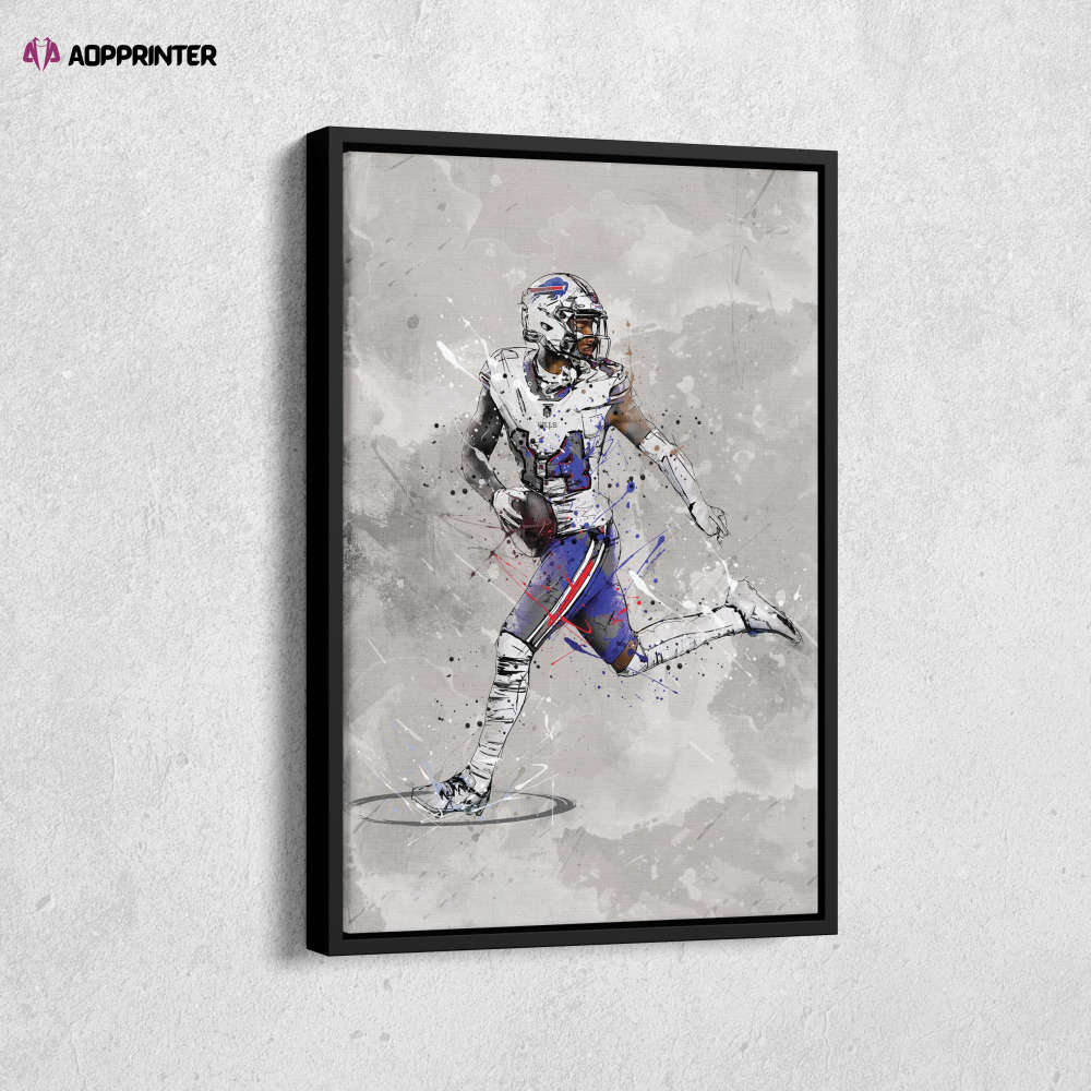 Stefon Diggs Poster Buffalo Bills NFL Canvas Wall Art Home Decor Framed Poster Man Cave Gift Stefon Diggs Poster Buffalo Bills NFL Canvas Wall Art Home Decor Framed Poster Man Cave Gift