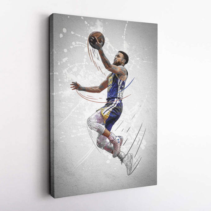 Stephen Curry Poster Golden State Warriors NBA Framed Wall Art Home Decor Canvas Print Artwork