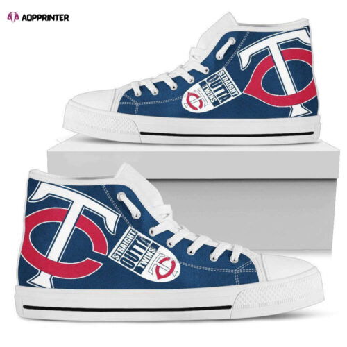 Cart 2 Straight Outta Minnesota Twins MLB Custom Canvas High Top Shoes