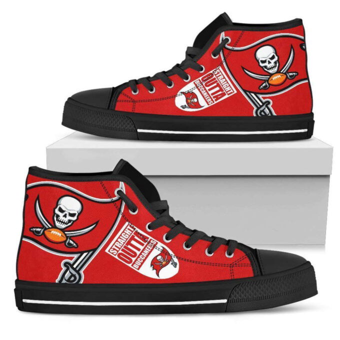 Straight Outta Tampa Bay Buccaneers NFL Custom Canvas High Top Shoes