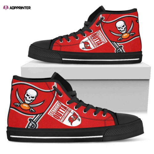 Straight Outta Tampa Bay Buccaneers NFL Custom Canvas High Top Shoes