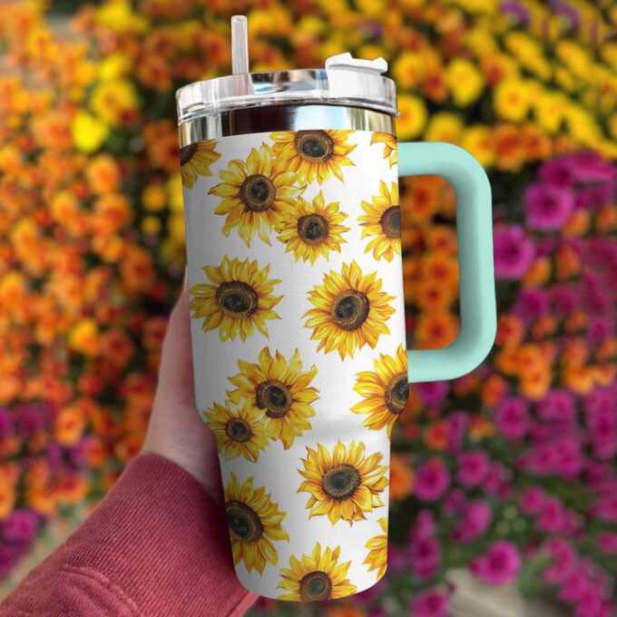 Sunflower Stanley Tumbler 40Oz Love Gift for Fans