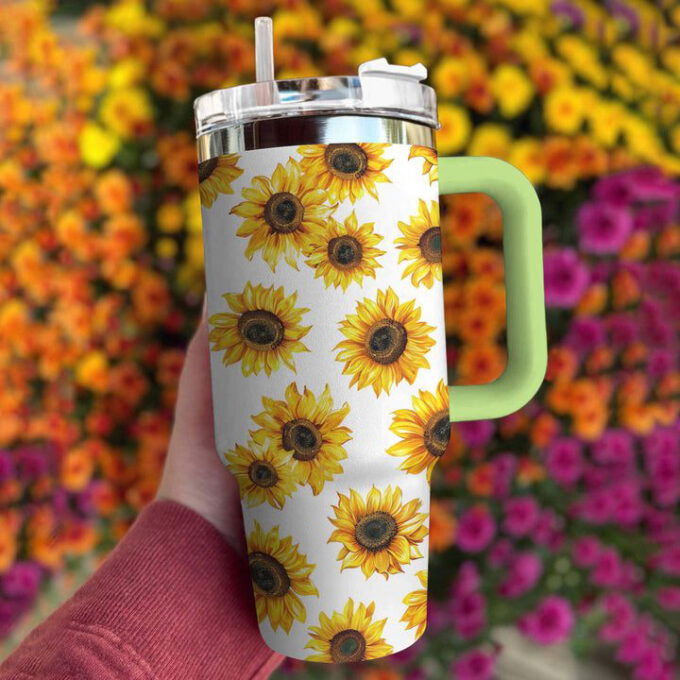 Sunflower Stanley Tumbler 40Oz Love Gift for Fans