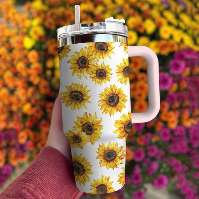 Sunflower Stanley Tumbler 40Oz Love Gift for Fans