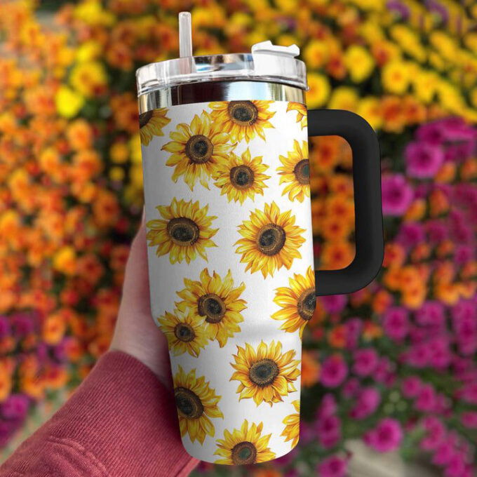 Sunflower Stanley Tumbler 40Oz Love Gift for Fans