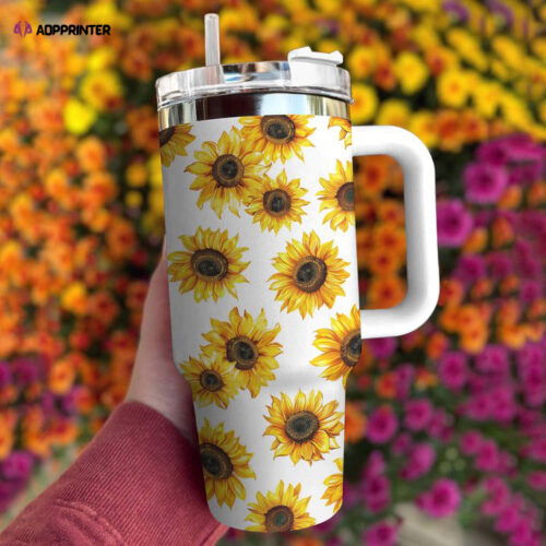 Cart 2 Sunflower Stanley Tumbler 40Oz Love Gift for Fans