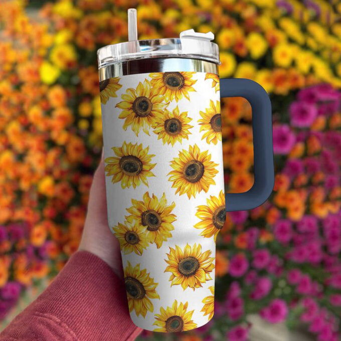 Sunflower Stanley Tumbler 40Oz Love Gift for Fans