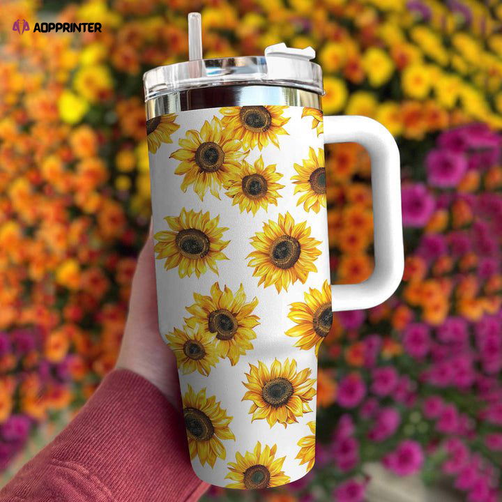 Sunflower Stanley Tumbler 40Oz Love Gift for Fans Sunflower Stanley Tumbler 40Oz Love Gift for Fans