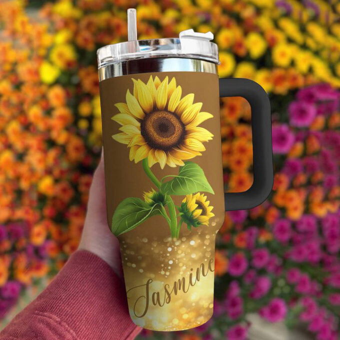 Sunflower Stanley Tumbler 40Oz Shineful Proud Gift for Fans
