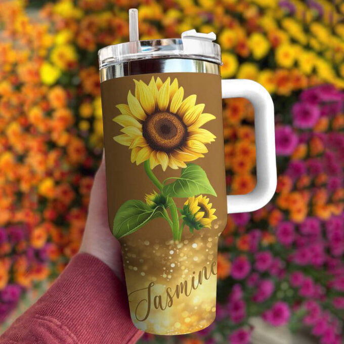 Sunflower Stanley Tumbler 40Oz Shineful Proud Gift for Fans