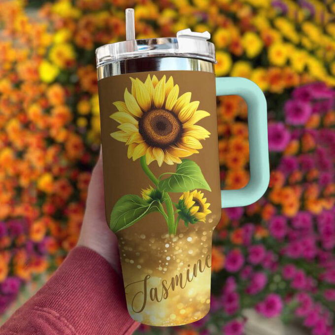 Sunflower Stanley Tumbler 40Oz Shineful Proud Gift for Fans