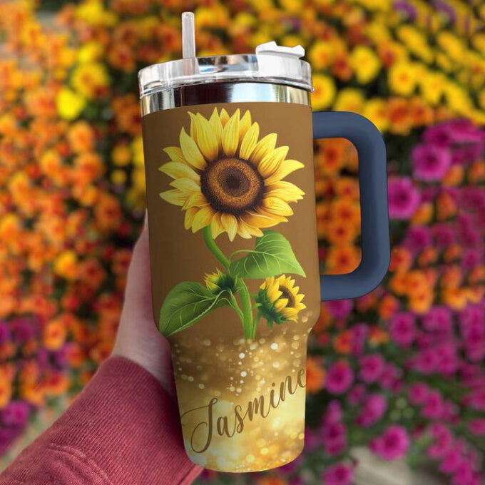 Sunflower Stanley Tumbler 40Oz Shineful Proud Gift for Fans