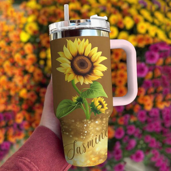 Sunflower Stanley Tumbler 40Oz Shineful Proud Gift for Fans