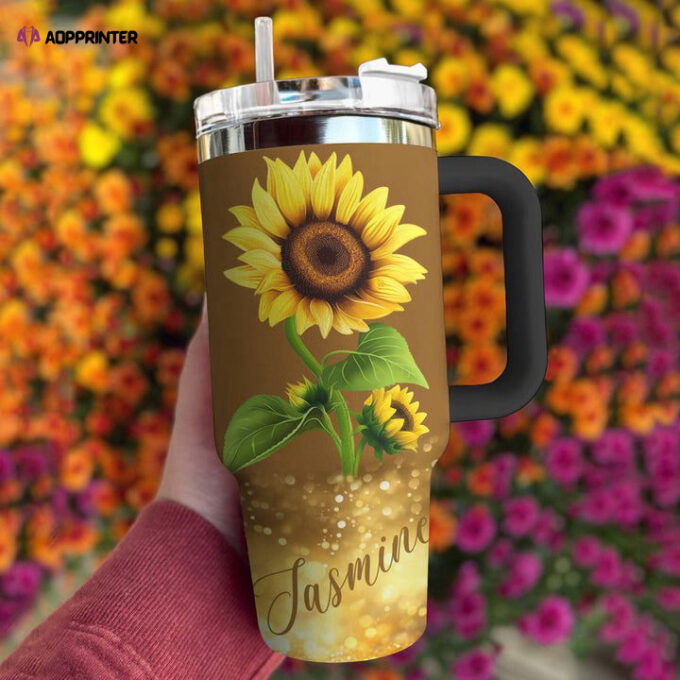 Sunflower Stanley Tumbler 40Oz Shineful Proud Gift for Fans