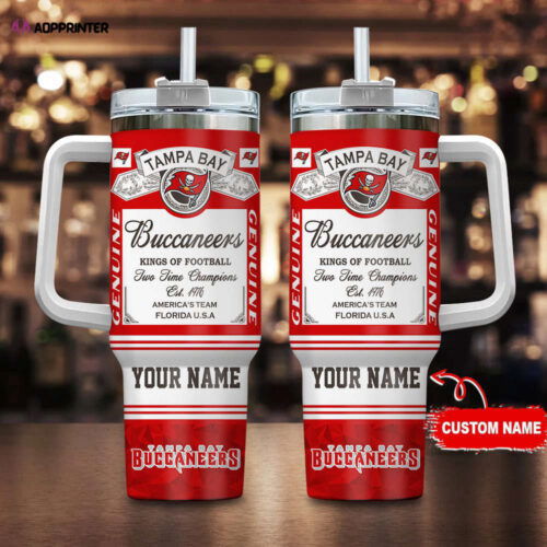 Tampa Bay Buccaneers NFL Kings of Football Personalized Stanley Tumbler 40Oz Gift for Fans
