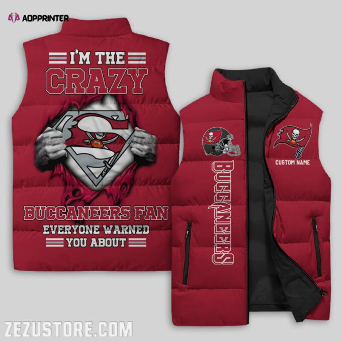 Tampa Bay Buccaneers NFL Sleeveless Puffer Jacket Custom For Fans Gifts