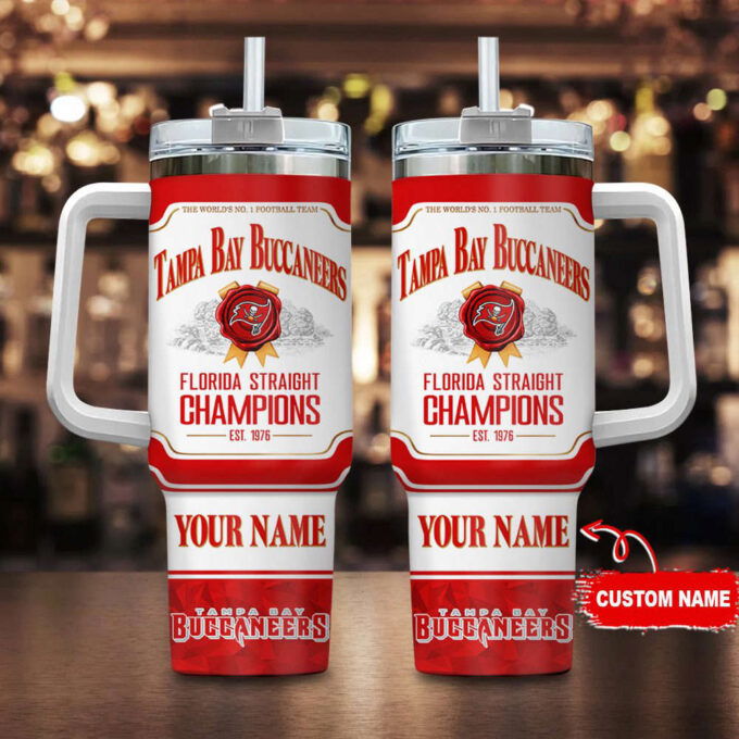 Tampa Bay Buccaneers Personalized The World’s No 1 Football Team NFL Jim Beam 40oz Stanley Tumbler Gift for Fans
