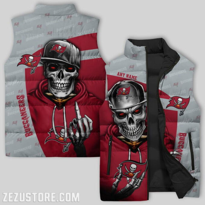 Tampa Bay Buccaneers Sleeveless Puffer Jacket Custom For Fans Gifts