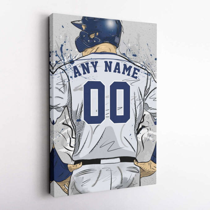 Tampa Bay Rays Jersey MLB Personalized Jersey Custom Name and Number Canvas Wall Art Home Decor Framed Poster Man Cave Gift