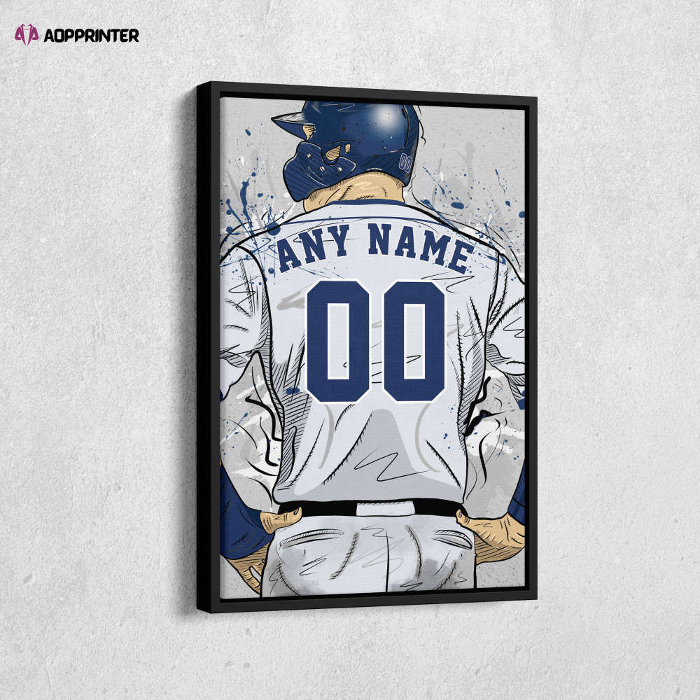 Tampa Bay Rays Jersey MLB Personalized Jersey Custom Name and Number Canvas Wall Art Home Decor Framed Poster Man Cave Gift Tampa Bay Rays Jersey MLB Personalized Jersey Custom Name and Number Canvas Wall Art Home Decor Framed Poster Man Cave Gift