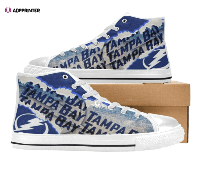 Tampa Bay Rays MLB Baseball Custom Canvas High Top Shoes