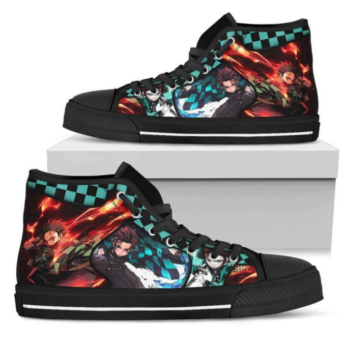 Tanjiro High Top Shoes Custom For Fans Demon Slayer Anime