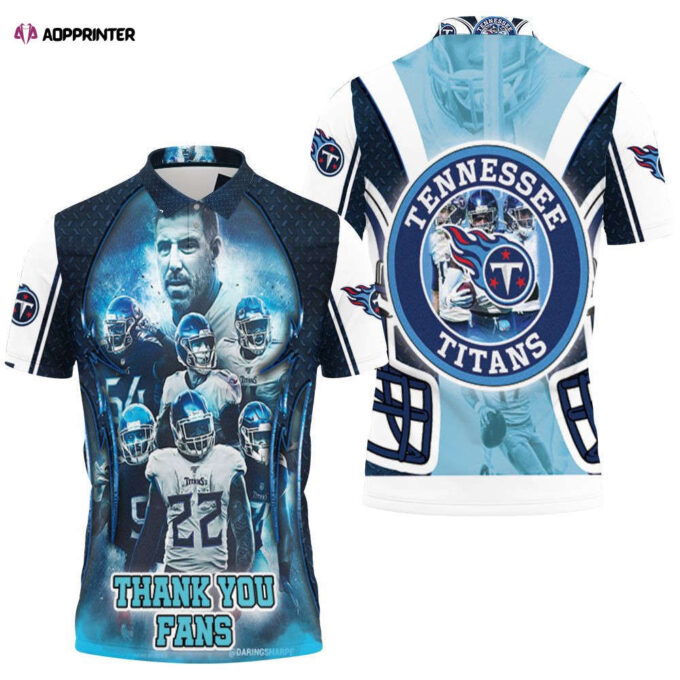 Team Tennessee Titans Thank You Fans South Division 2021 3D Gift for Fans Polo Shirt