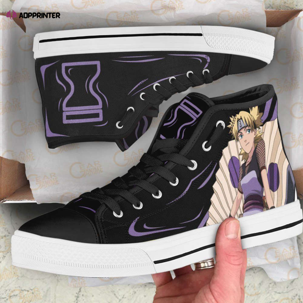 Temari Emblem High Top Shoes Custom Naruto Anime For Fans Temari Emblem High Top Shoes Custom Naruto Anime For Fans