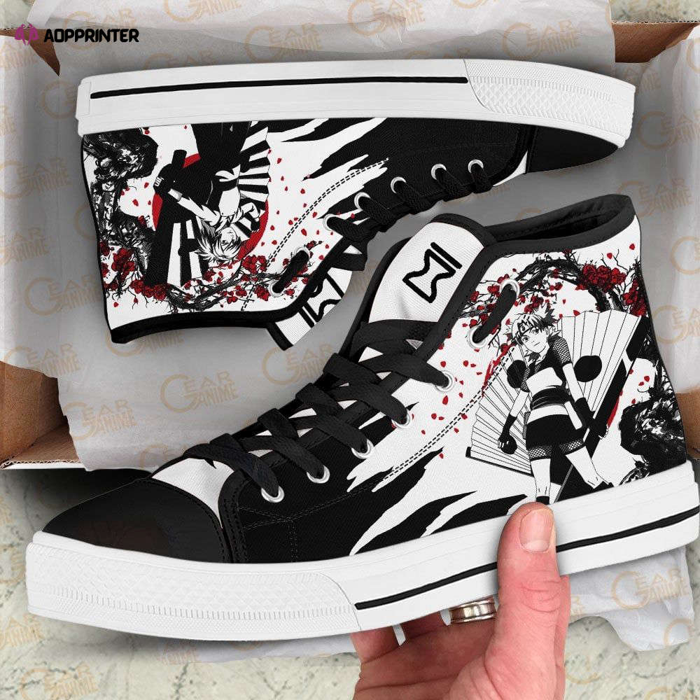Temari High Top Shoes Custom Naruto Anime Japan Style For Fans Temari High Top Shoes Custom Naruto Anime Japan Style For Fans