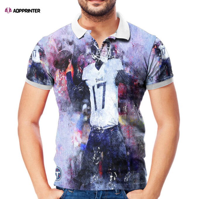 Tennessee Titans 12 Ryan Tannehill 3D Gift for Fans Polo Shirt