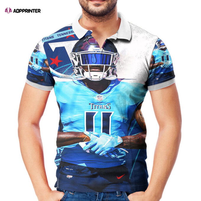 Tennessee Titans A J Brown2 3D Gift for Fans Polo Shirt