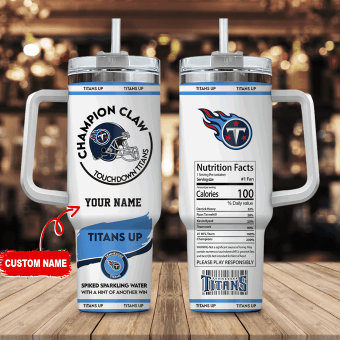 Tennessee Titans Champion Claw NFL Personalized Stanley Tumbler 40Oz Gift for Fans