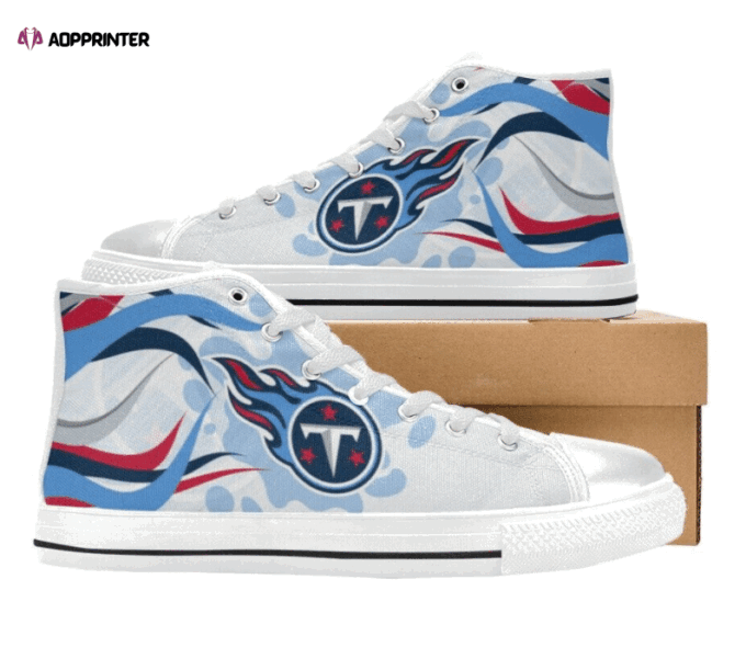 Tennessee Titans NFL Football Custom Canvas High Top Shoes