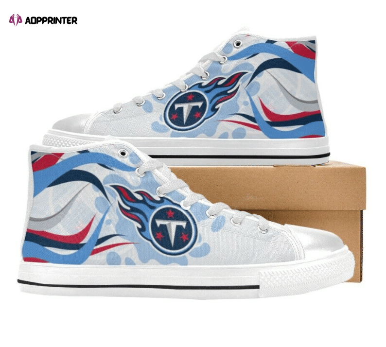 Tennessee Titans NFL Football Custom Canvas High Top Shoes Tennessee Titans NFL Football Custom Canvas High Top Shoes