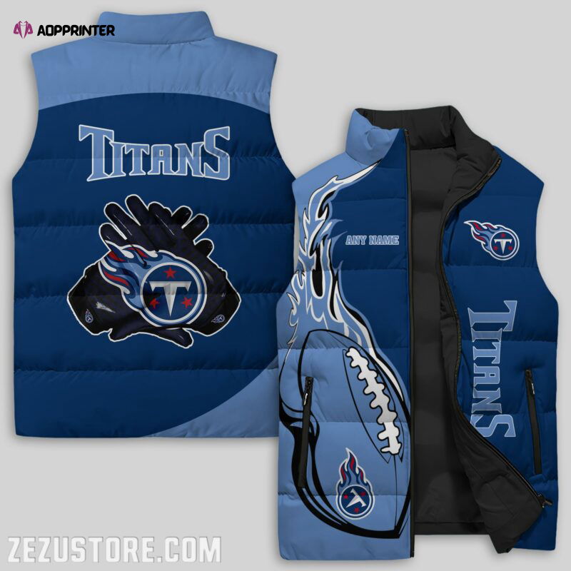 Tennessee Titans NFL Sleeveless Puffer Jacket Custom For Fans Gifts Tennessee Titans NFL Sleeveless Puffer Jacket Custom For Fans Gifts