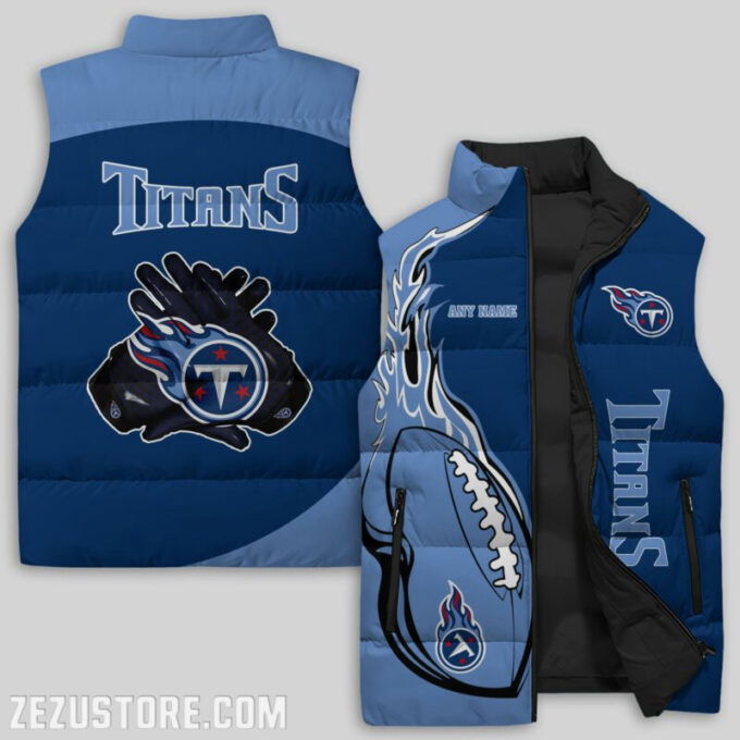 Tennessee Titans NFL Sleeveless Puffer Jacket Custom For Fans Gifts