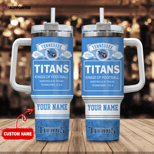 Cart 4 Tennessee Titans Personalized NFL Bud Light 40oz Stanley Tumbler Gift for Fans