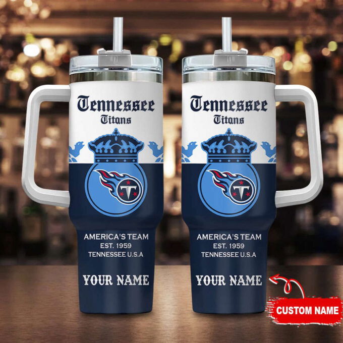 Tennessee Titans Personalized NFL Corona Extra 40oz Stanley Tumbler Gift for Fans