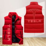 Tesla Sleeveless Puffer Jacket Custom For Fans Gifts