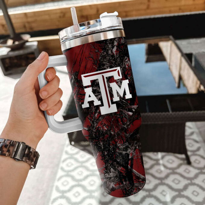 Texas A&M Aggies NCAA Hunting Personalized Stanley Tumbler 40oz Gift for Fans
