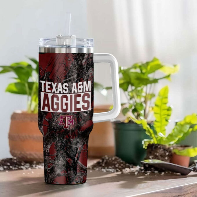 Texas A&M Aggies NCAA Hunting Personalized Stanley Tumbler 40oz Gift for Fans