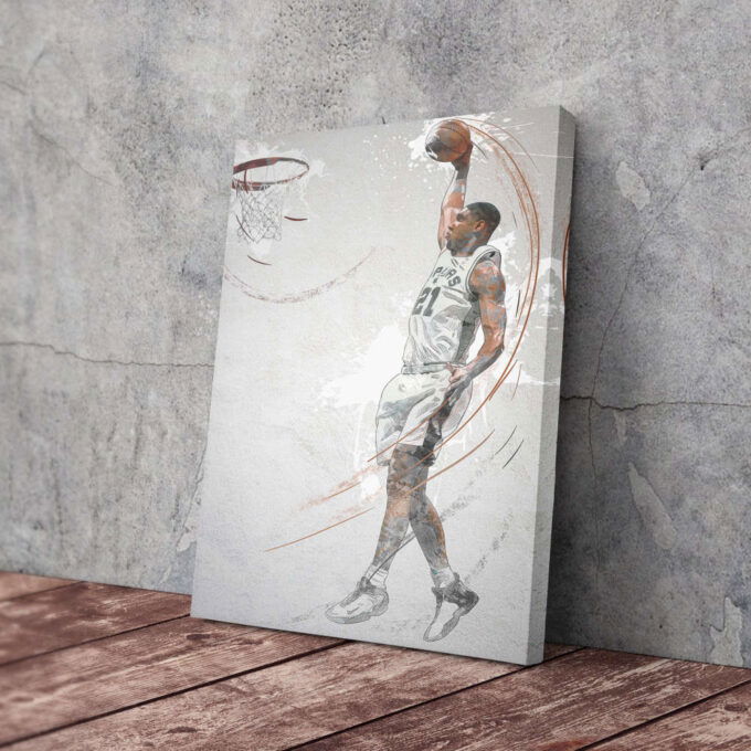 Tim Duncan Poster Dunk San Antonio Spurs NBA Framed Wall Art Home Decor Canvas Print Artwork
