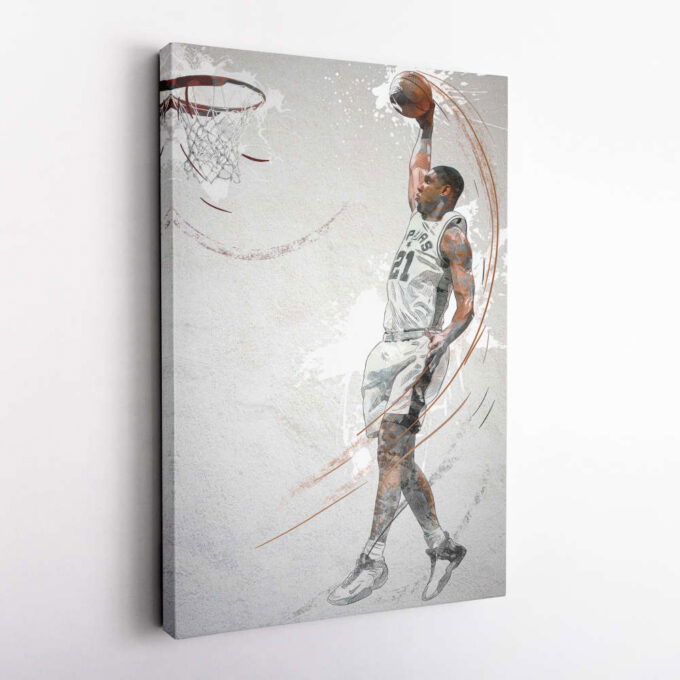 Tim Duncan Poster Dunk San Antonio Spurs NBA Framed Wall Art Home Decor Canvas Print Artwork